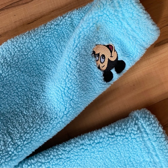 Disney Mickey Fleece Jacket Pullover with Peace Sign in Blue - Picture 7 of 9